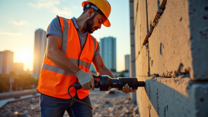 Techniques efficaces pour démolir du béton sans utiliser de marteau-piqueur
