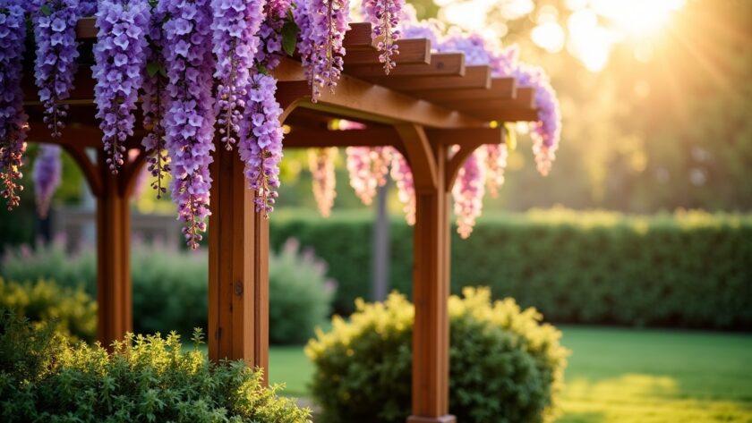 Construire une pergola idéale pour votre glycine : guide simple et efficace