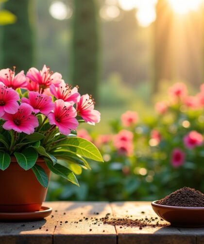 Le marc de café, un engrais naturel pour stimuler la croissance du laurier rose