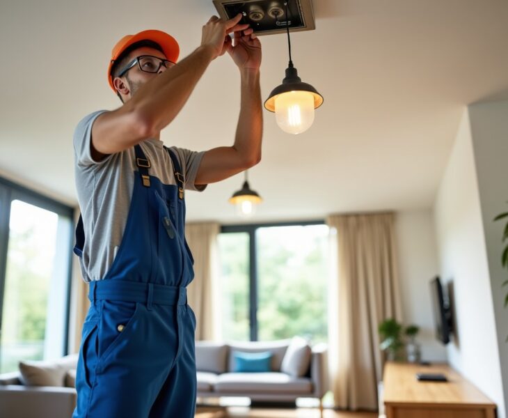 Installation d'un luminaire à 2 fils sans prise de terre : mode d'emploi clair et sécurisé