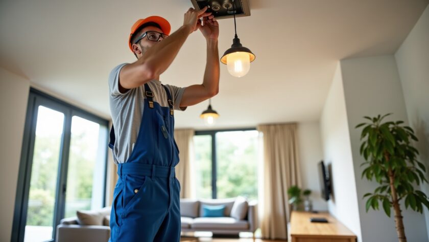 Installation d'un luminaire à 2 fils sans prise de terre : mode d'emploi clair et sécurisé
