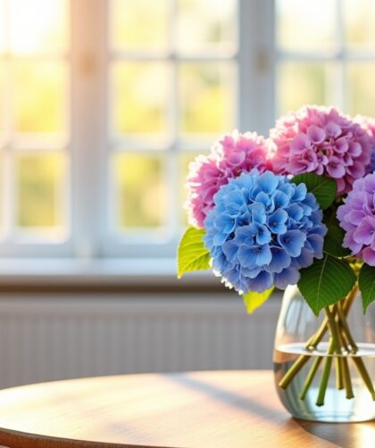 Astuces pour préserver la beauté des hortensias dans un vase durablement