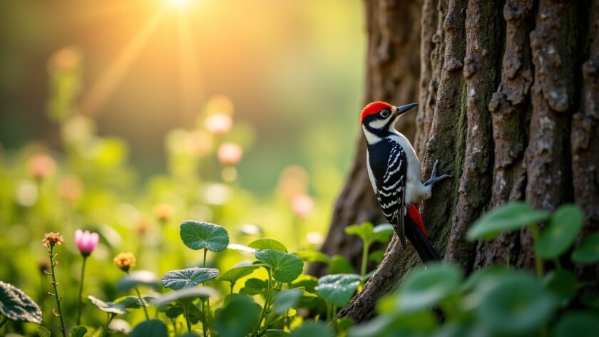 Le pivert au jardin : découvrir ses symboles spirituels et son rôle écologique